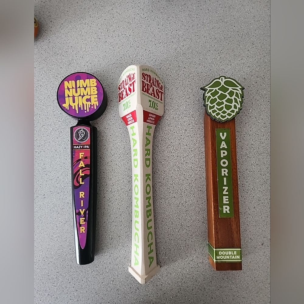 Lot Of 3 Beer Tap Handles Fall River | Strainge Beast | Double Mountain